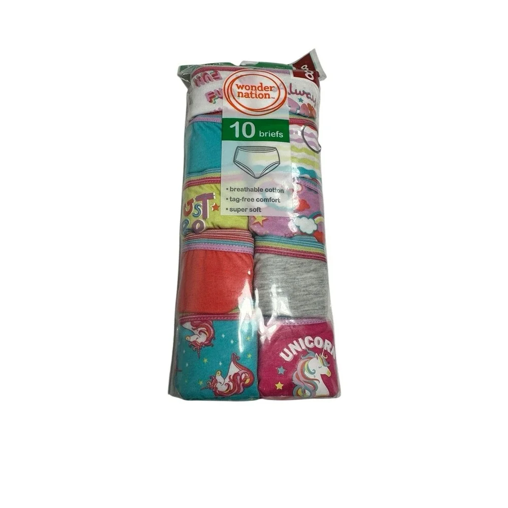 wonder nation girls briefs underwear 10 pairs size 8